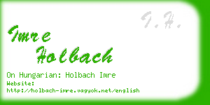 imre holbach business card